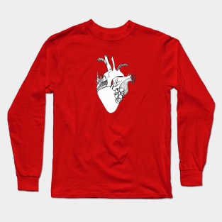 heart in love. flowers of heart. graphic heart Long Sleeve T-Shirt